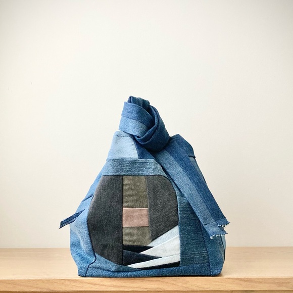 joodito Handbags - joodito japanese boro dumpling bag rustic grunge crossbody denim jean patchwork